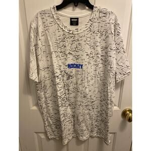 NWOT Hockey Men's Size Large White Black Short Sleeve T-Shirt